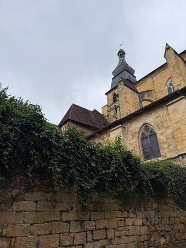 Un bâtiment ancien avec des murs en pierre et des plantes grimpantes.
